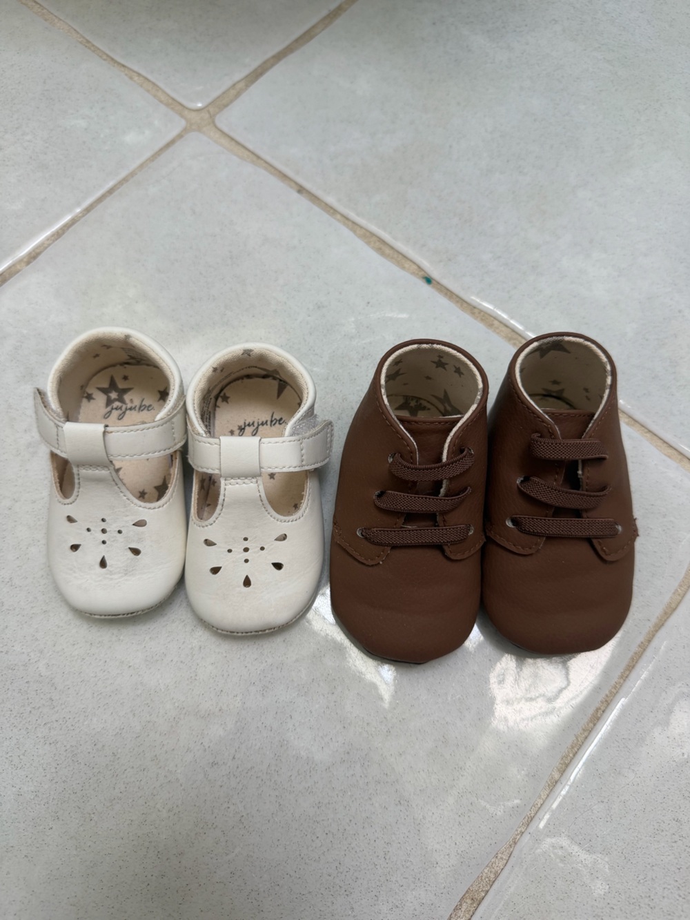 Jujube Baby size 2 Leather Mary Jane & Oxford Shoe Set - White and Brown